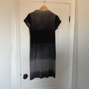 Elegant Black and Gray Ombre Dress